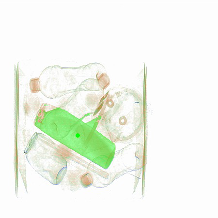 Paper prediction on a highly transparent plastic bottle